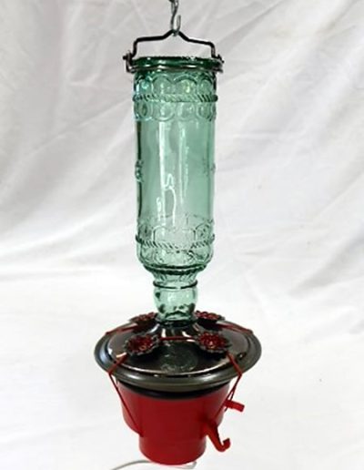 Antique Bottle Type Hummingbird Feeder Nectar Heater Attached