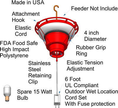 Hummer Hearth Hummingbird Feeder Heater - Features